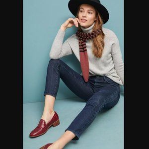 Anthropologie AG The Prima Mid-Rise Skinny Jeans cigarette dark blue size 32